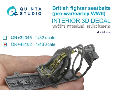 British Fighter Seat Belts (Pre-war/Early Wwii) With Metal Buckles (For All Kits) - zdjęcie 1