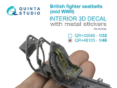 British Fighter Seat Belts (Mid Wwii) With Metal Buckles (For All Kits) - zdjęcie 1