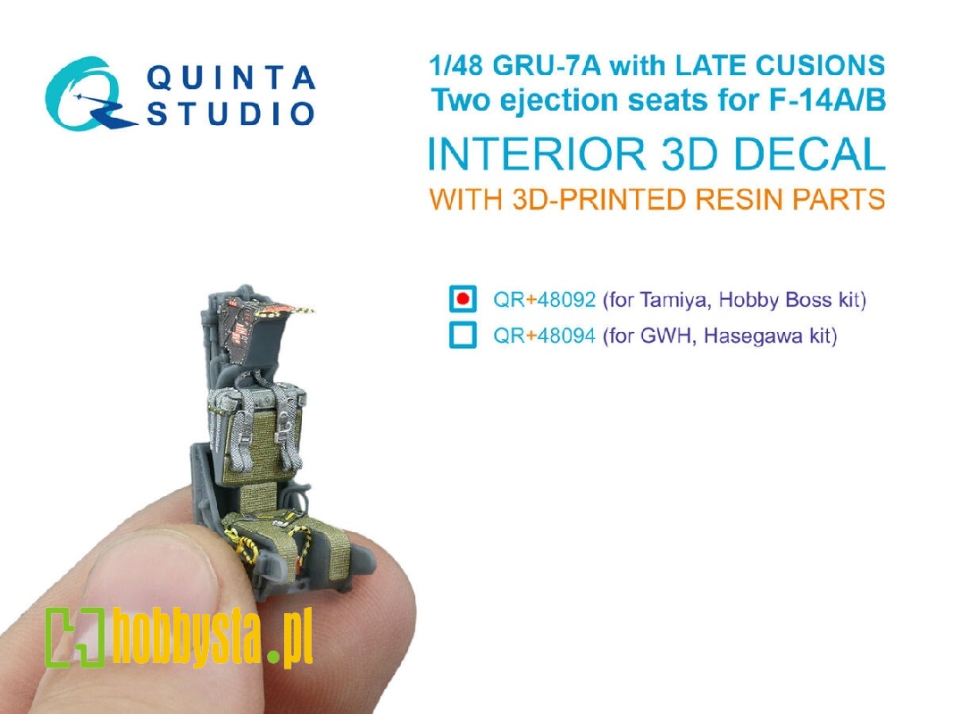 Gru-7 A Late - 2 Ejection Seats For F-14 A/B (For Tamiya & Hobby Boss Kits) - zdjęcie 1 Gru-7 A Late - 2 Ejection Seats For F-14 A/B (For Tamiya & Hobby Boss Kits) - zdjęcie 1