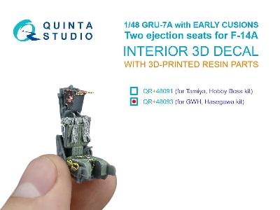 Gru-7 A Early - 2 Ejection Seats For F-14 A (For Hasegawa And Gwh Kits) - zdjęcie 1