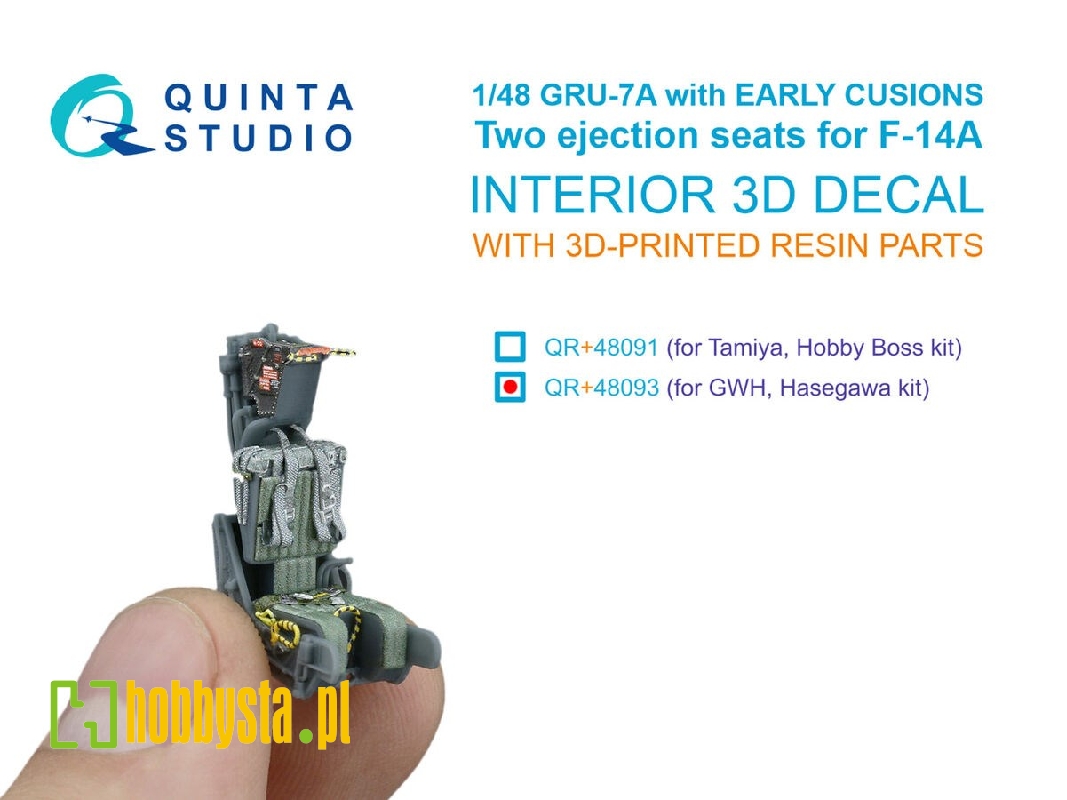Gru-7 A Early - 2 Ejection Seats For F-14 A (For Hasegawa And Gwh Kits) - zdjęcie 1 Gru-7 A Early - 2 Ejection Seats For F-14 A (For Hasegawa And Gwh Kits) - zdjęcie 1