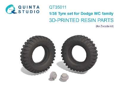 Dodge Wc Family - 3-d Printed Tyre Set (For Zvezda Kits) - zdjęcie 1