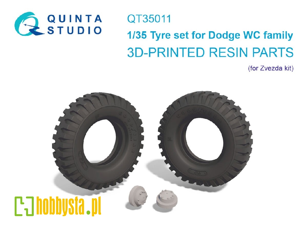 Dodge Wc Family - 3-d Printed Tyre Set (For Zvezda Kits) - zdjęcie 1 Dodge Wc Family - 3-d Printed Tyre Set (For Zvezda Kits) - zdjęcie 1