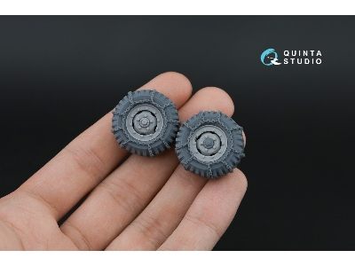 Dodge Wc Family - 3-d Printed Tyre Set With Chains (For Zvezda Kits) - zdjęcie 4