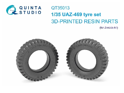 Uaz-469 Family - 3-d Printed Tyre Set (For All Kits) - zdjęcie 1