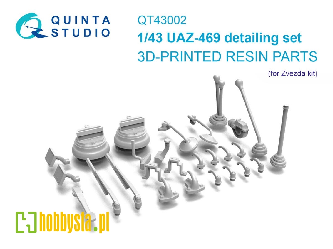 Uaz-469 - 3-d Printed Detailing Set (For Zvezda Kits) - zdjęcie 1 Uaz-469 - 3-d Printed Detailing Set (For Zvezda Kits) - zdjęcie 1