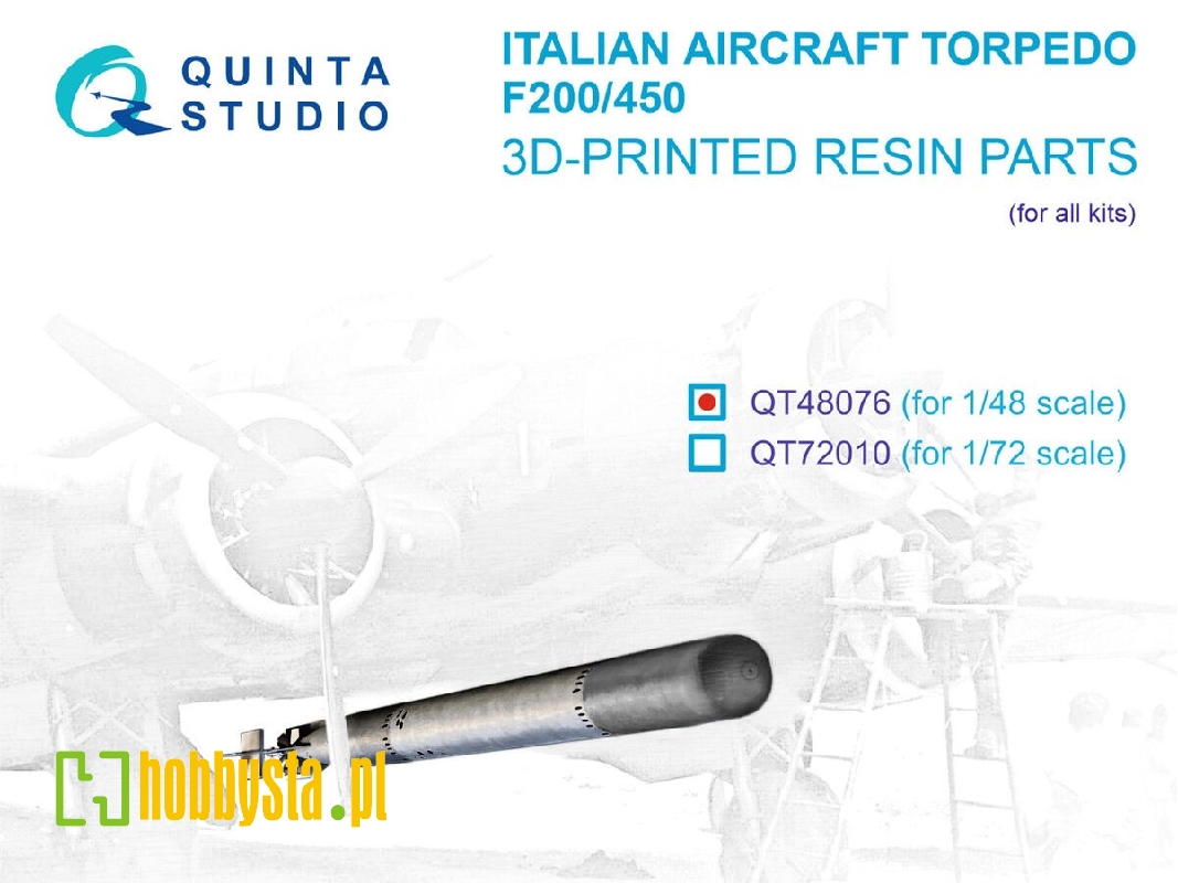 Italian Wwii Aircraft Torpedo F200-450 (3d-printed / For All Kits) - zdjęcie 1 Italian Wwii Aircraft Torpedo F200-450 (3d-printed / For All Kits) - zdjęcie 1