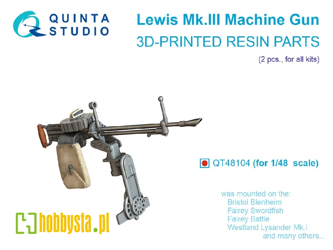 Lewis Mk.Iii Machine Gun - 2 Pcs (3d-printed / For All Kits) - zdjęcie 1 Lewis Mk.Iii Machine Gun - 2 Pcs (3d-printed / For All Kits) - zdjęcie 1
