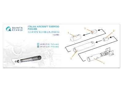 Italian Wwii Aircraft Torpedo F200-450 (3d-printed / For All Kits) - zdjęcie 8