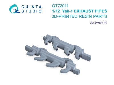 Yakovlev Yak-1 - 3d-printed Exhaust Pipes (For Zvezda Kits) - zdjęcie 1