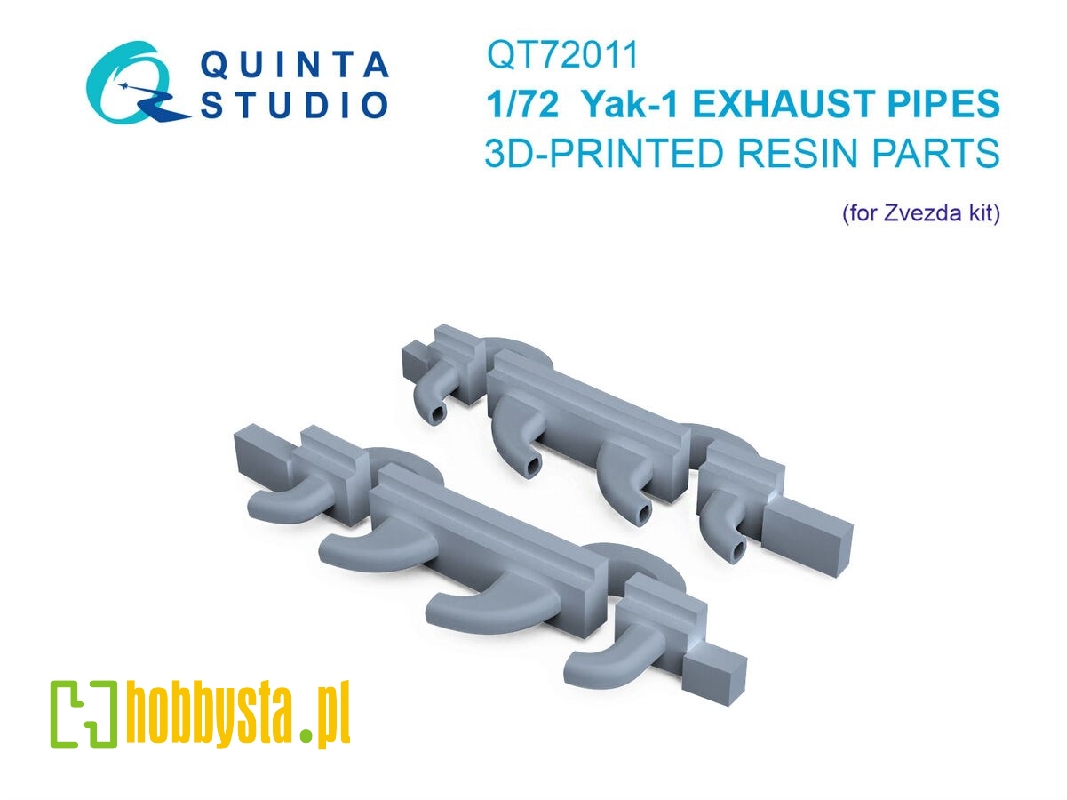 Yakovlev Yak-1 - 3d-printed Exhaust Pipes (For Zvezda Kits) - zdjęcie 1