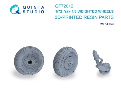 Yakovlev Yak-1 / Yak-3 - 3d-printed Weighted Wheels (For Zvezda Kits) - zdjęcie 1