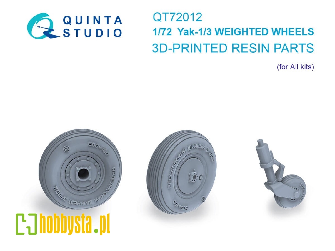 Yakovlev Yak-1 / Yak-3 - 3d-printed Weighted Wheels (For Zvezda Kits) - zdjęcie 1 Yakovlev Yak-1 / Yak-3 - 3d-printed Weighted Wheels (For Zvezda Kits) - zdjęcie 1
