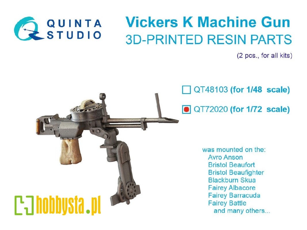 Vickers K Machine Gun (2 Pcs / For All Kits) - zdjęcie 1 Vickers K Machine Gun (2 Pcs / For All Kits) - zdjęcie 1