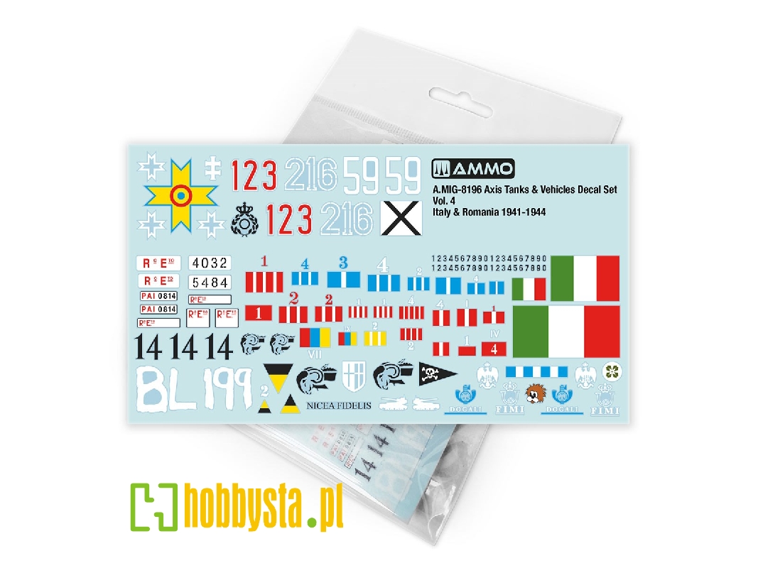 Axis Tanks & Vehicles Decal Set Vol. 4 - Italy & Romania 1941-1944 - zdjęcie 1 Axis Tanks & Vehicles Decal Set Vol. 4 - Italy & Romania 1941-1944 - zdjęcie 1