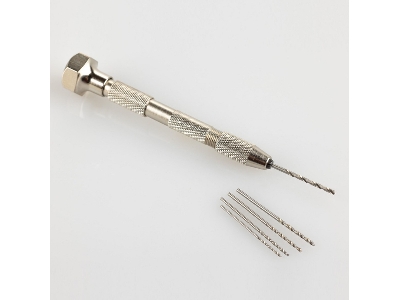 Hand Drill With Five Drills (1, 1.2, 1.4, 1.5 And 1.8 Mm) - zdjęcie 1