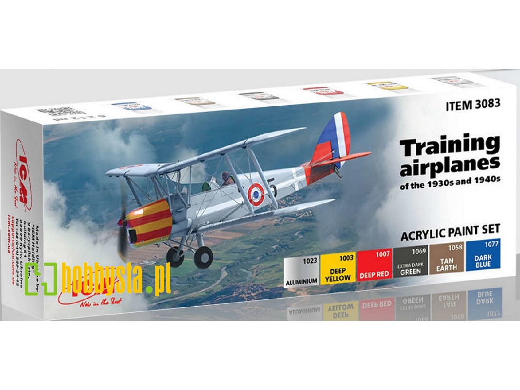 Acrylic Paint Set For Training Airplanes Of The 1930s And 1940s - zdjęcie 1 Acrylic Paint Set For Training Airplanes Of The 1930s And 1940s - zdjęcie 1