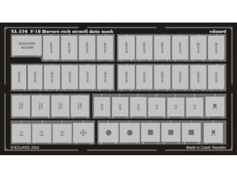  F-18 etch stencil data mask -etch 1/32 - maski - zdjęcie 1