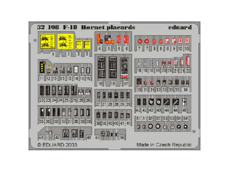 F-18 placards 1/32 - blaszki - zdjęcie 1 F-18 placards 1/32 - blaszki - zdjęcie 1