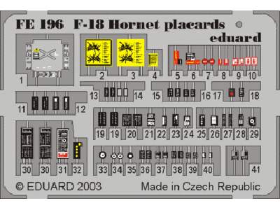  F-18 placards 1/48 - blaszki - zdjęcie 1