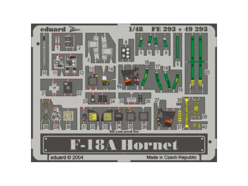 F-18A 1/48 - Hasegawa - blaszki - zdjęcie 1 F-18A 1/48 - Hasegawa - blaszki - zdjęcie 1