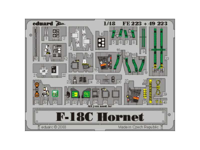 F-18C 1/48 - Hasegawa - blaszki - zdjęcie 1 F-18C 1/48 - Hasegawa - blaszki - zdjęcie 1