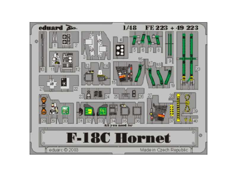  F-18C 1/48 - Hasegawa - blaszki - zdjęcie 1