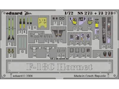  F-18C 1/72 - Hasegawa - blaszki - zdjęcie 1