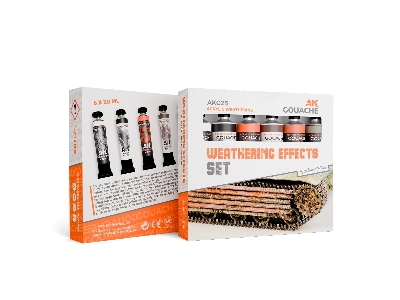 Akg25 Weathering Effects Set - Ak Gouaches - zdjęcie 1