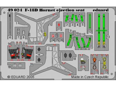  F-18D ejection seat 1/48 - Hasegawa - blaszki - zdjęcie 1