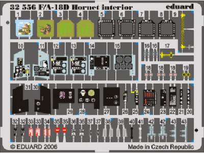  F-18D interior 1/32 - Academy Minicraft - blaszki - zdjęcie 1