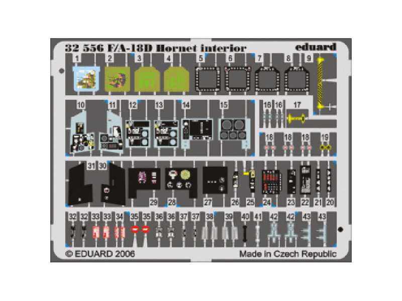  F-18D interior 1/32 - Academy Minicraft - blaszki - zdjęcie 1