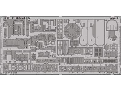  F-16D block 52+ S. A. 1/48 - Kinetic - blaszki - zdjęcie 1