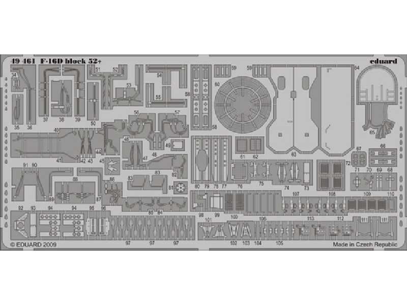 F-16D block 52+ S. A. 1/48 - Kinetic - blaszki - zdjęcie 1 F-16D block 52+ S. A. 1/48 - Kinetic - blaszki - zdjęcie 1