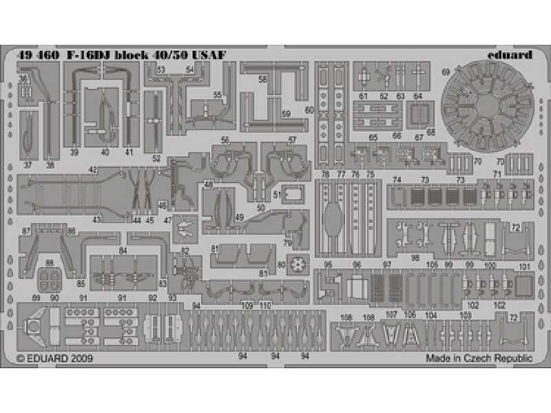  F-16DJ block 40/50 USAF S. A. 1/48 - Kinetic - blaszki - zdjęcie 1