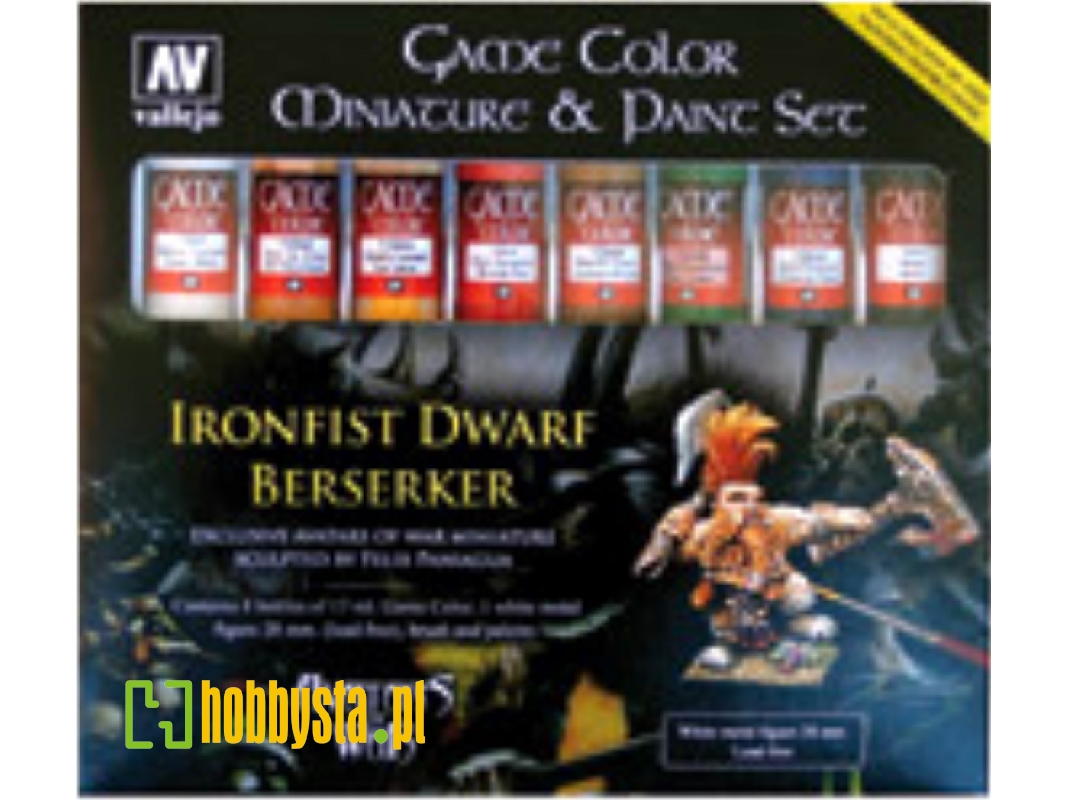 Zestaw farb do malowania figurek - Ironsfist Dwarf Berserker - 8 - zdjęcie 1 Zestaw farb do malowania figurek - Ironsfist Dwarf Berserker - 8 - zdjęcie 1