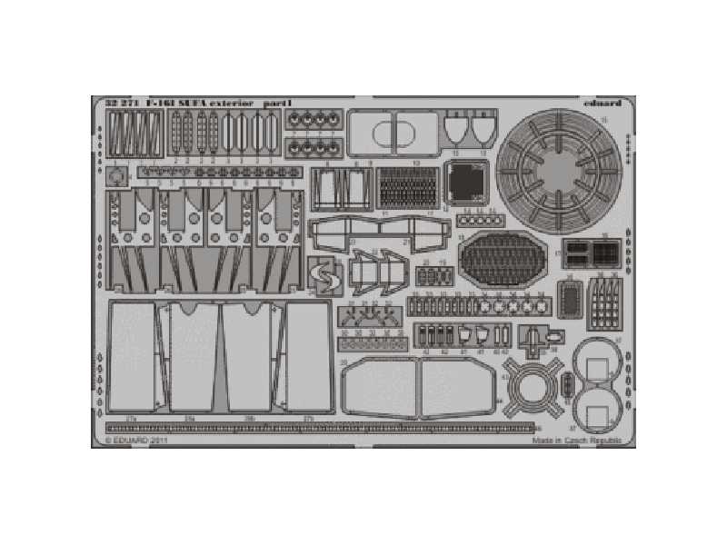  F-16I SUFA exterior 1/32 - Academy Minicraft - blaszki - zdjęcie 1