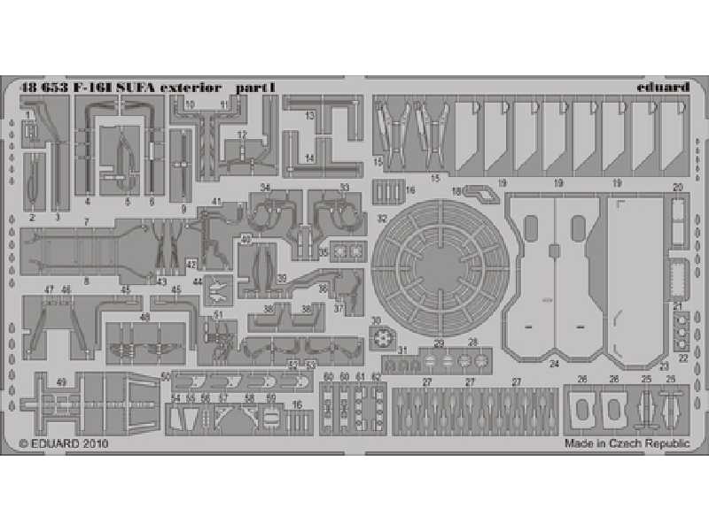  F-16I SUFA exterior 1/48 - Hasegawa - blaszki - zdjęcie 1