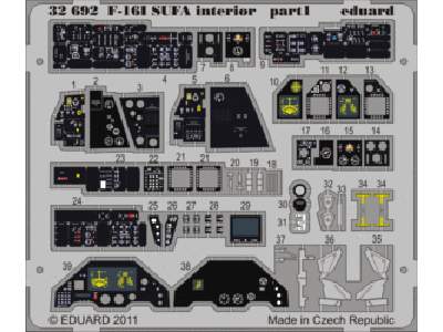  F-16I SUFA interior S. A. 1/32 - Academy Minicraft - blaszki - zdjęcie 1