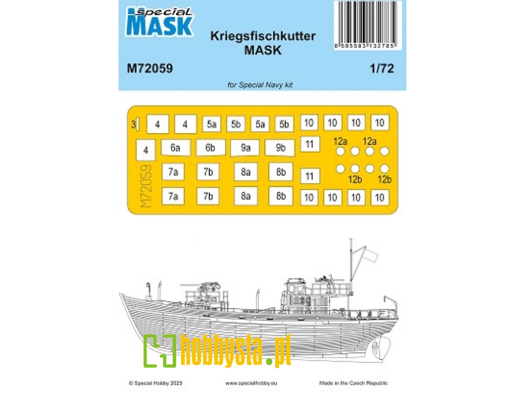 Kriegsfischkutter - Mask Set (For Special Hobby Kits) - zdjęcie 1 Kriegsfischkutter - Mask Set (For Special Hobby Kits) - zdjęcie 1