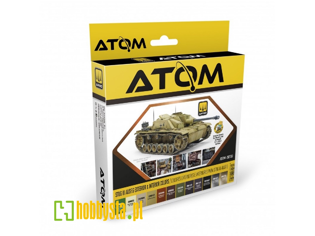 Atom-20730 Stug Iii Ausf.G Exterior & Interior Colors Set - zdjęcie 1 Atom-20730 Stug Iii Ausf.G Exterior & Interior Colors Set - zdjęcie 1