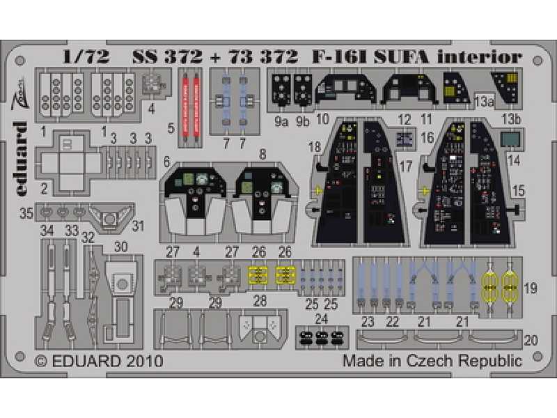 F-16I SUFA interior S. A. 1/72 - Kinetic - blaszki - zdjęcie 1 F-16I SUFA interior S. A. 1/72 - Kinetic - blaszki - zdjęcie 1
