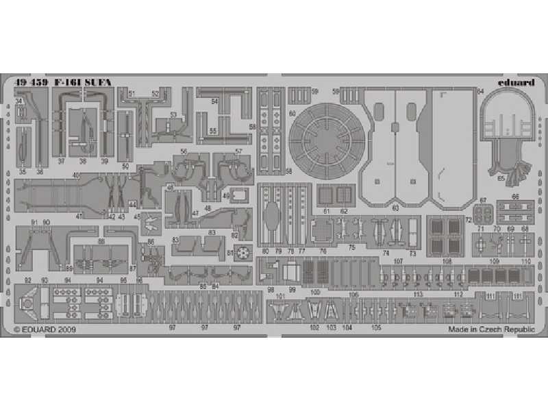  F-16I SUFA S. A. 1/48 - Kinetic - blaszki - zdjęcie 1