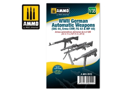 Wwii German Automatic Weapons (Stg 44, Erma Emp, Fg 42 & Mp 40) - zdjęcie 1