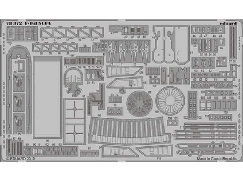  F-16I SUFA S. A. 1/72 - Kinetic - blaszki - zdjęcie 1