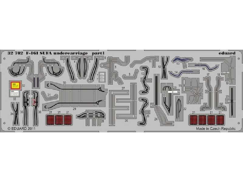  F-16I SUFA undercarriage 1/32 - Academy Minicraft - blaszki - zdjęcie 1