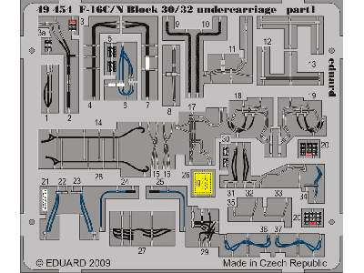  F-16C/ N Block 30/32 undercarriage 1/48 - Tamiya - blaszki - zdjęcie 2