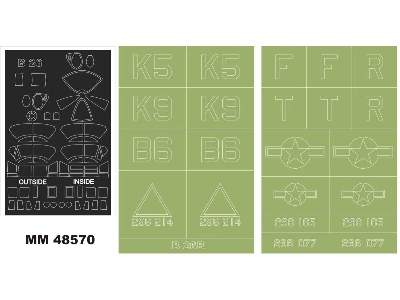 Martin B-26 B Marauder - Maxi Paint Mask Set (For Icm 48320 Kit) - zdjęcie 1