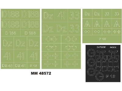 Junkers F-13 - Maxi Paint Mask Set (For Miniart 48002 Kit) - zdjęcie 1