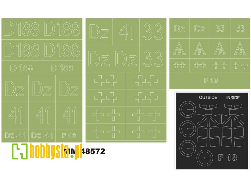 Junkers F-13 - Maxi Paint Mask Set (For Miniart 48002 Kit) - zdjęcie 1 Junkers F-13 - Maxi Paint Mask Set (For Miniart 48002 Kit) - zdjęcie 1